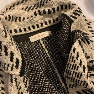 Tory Burch Oversized Jacquard Coat. Size L.